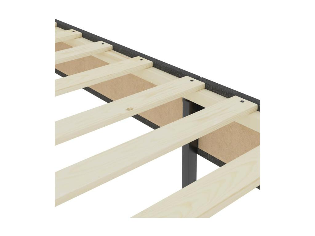 Grey Fabric Bed Frame 80x200 2 MNZO25473