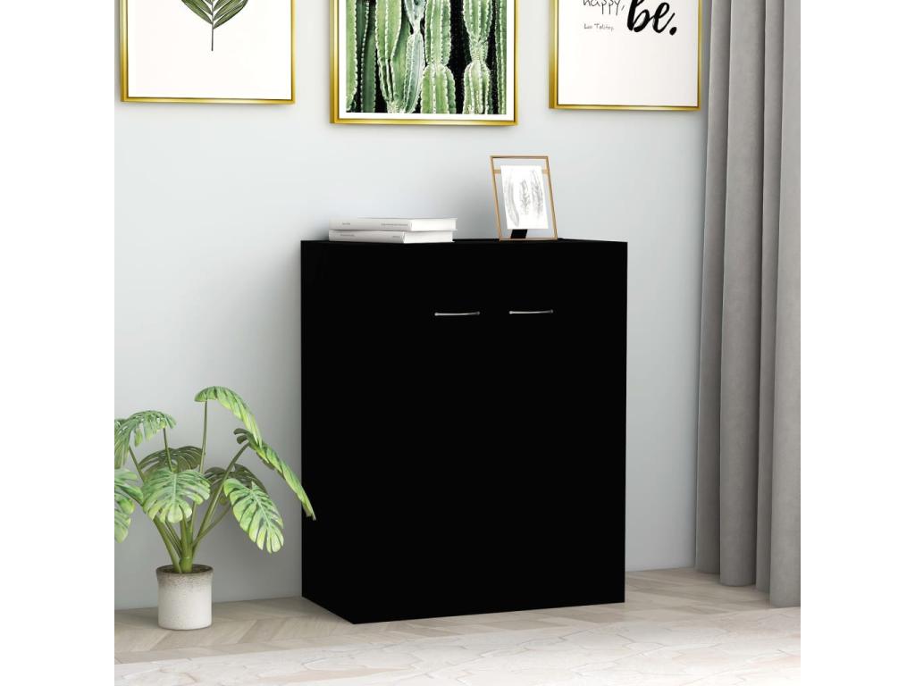 Black Chest of Drawers 60x30x75 Ventoriq ETIS23023