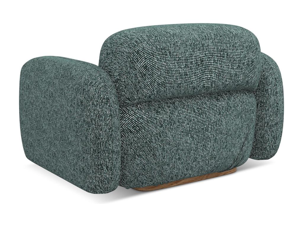 Textured fabric armchair - jeans - Ventoriq ELHD14447