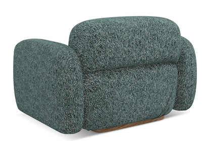 Textured fabric armchair - jeans - Ventoriq ELHD14447