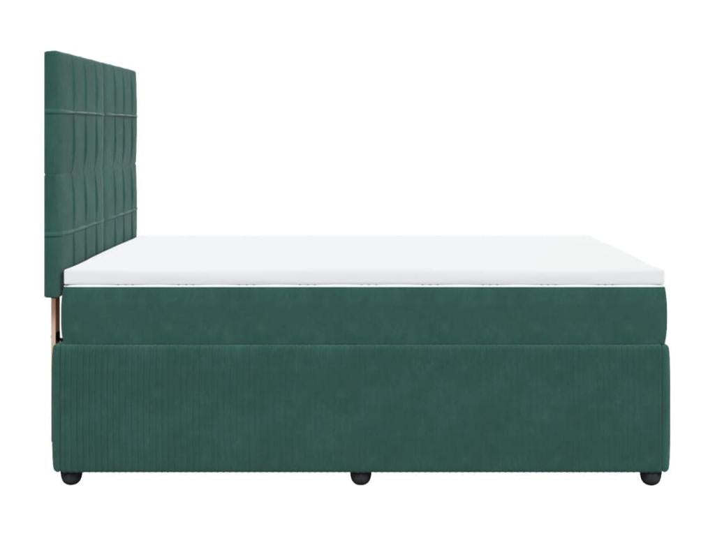 Ventoriq bed base and mattress, dark green, 160x200cm, velvet, JKKP43556