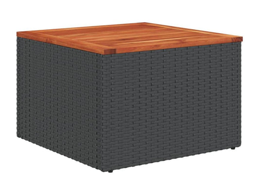 9-piece garden furniture set with cushions, black resin wicker AIWX74659