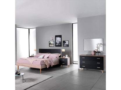 Ventoriq - 160x200cm Bed with Black Headboard ZHCP03028