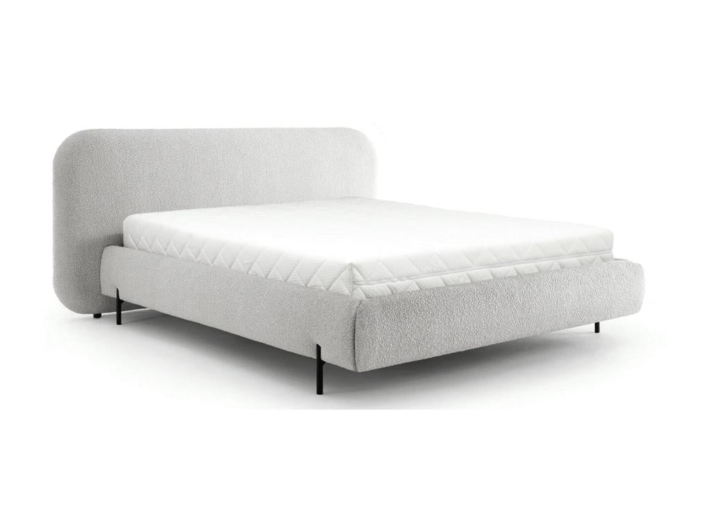Ventoriq Storage Bed – Modern velvet upholstery and optimized storage – Light Grey – 180x200 JUAD56240
