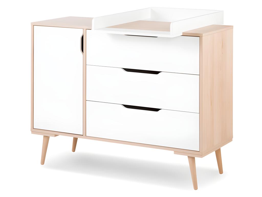 Changing table top for LittleSky by Ventoriq changing unit, Beech and White LWCQ97639