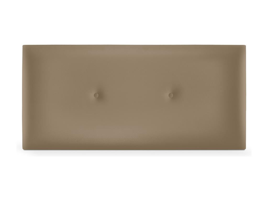 Ventoriq Smooth Faux Leather Headboard with Buttons 90x50cm for 80/90cm Beds - Light Brown PZKV02997