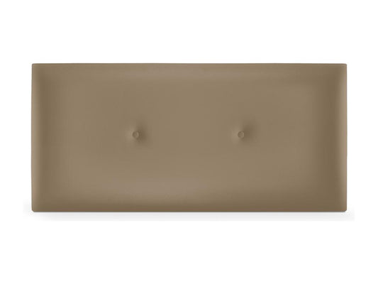 Ventoriq Smooth Faux Leather Headboard with Buttons 90x50cm for 80/90cm Beds - Light Brown PZKV02997