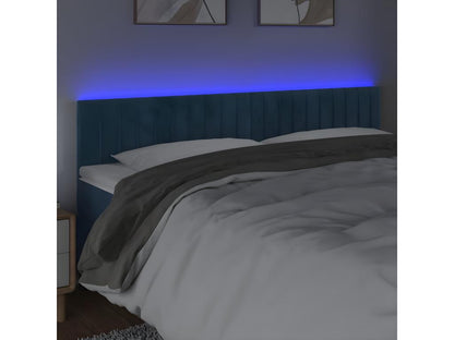 Dark Blue LED Headboard 200x5x78/88 cm Velvet ENJF75830
