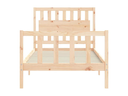 Bed frame without mattress 100x200 cm solid pine wood UUCU06618