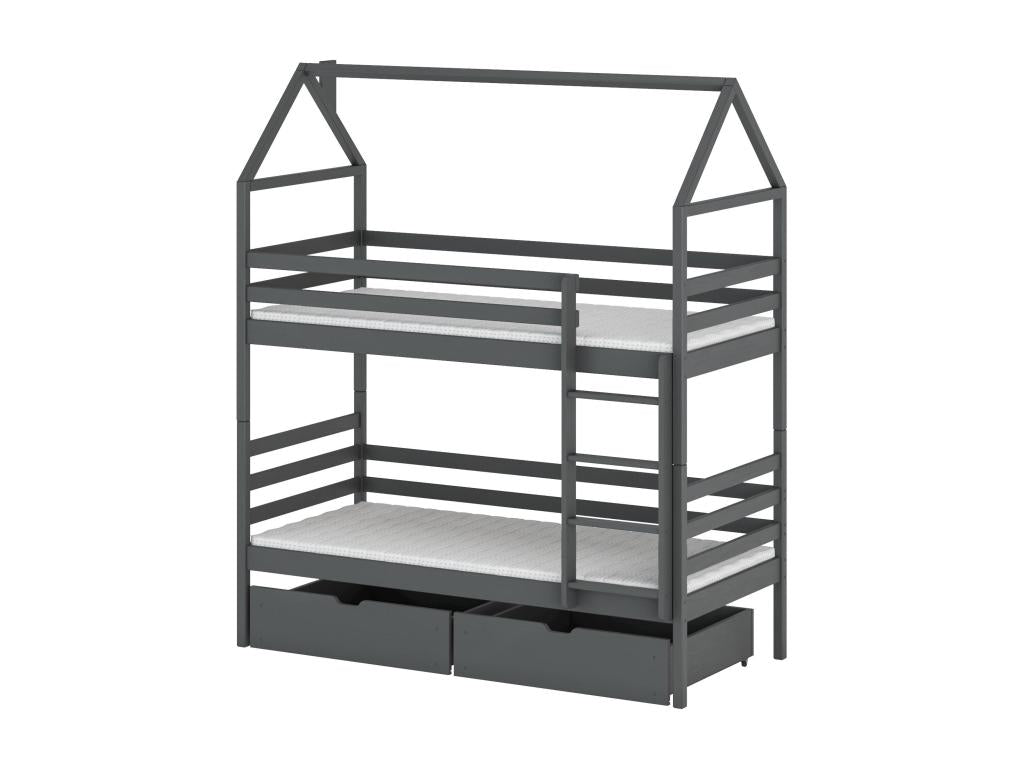 Ventoriq cabin bed HB012 90x180 cm Graphite VLZQ60863