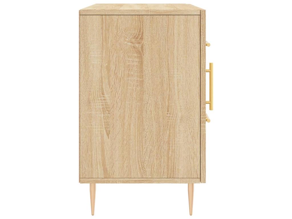 Ventoriq oak sideboard 100x36x60 cm engineered wood EZOO72060