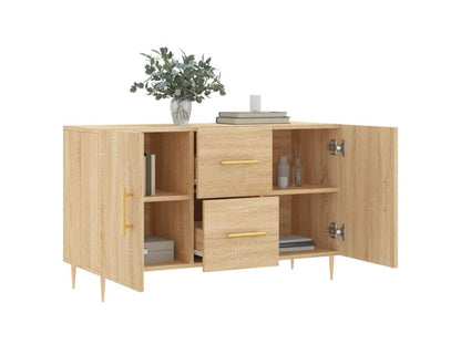 Ventoriq oak sideboard 100x36x60 cm engineered wood EZOO72060