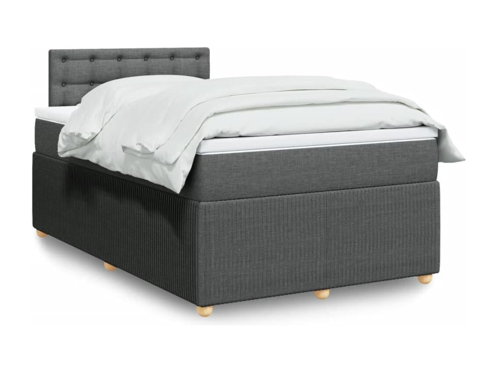 Ventoriq bed base with mattress, Dark Grey 120x200cm Fabric QSKX85074