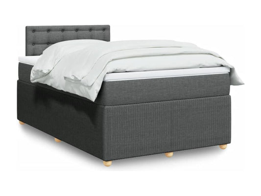 Ventoriq bed base with mattress, Dark Grey 120x200cm Fabric QSKX85074