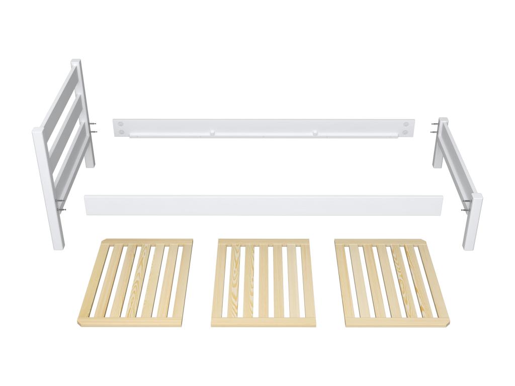 N01 Light Pine Wooden Trundle Bed 120x200 NUVX93008