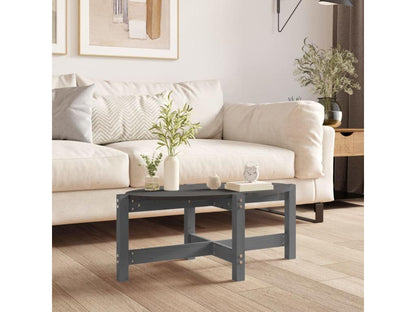 Grey Coffee Table 87x48x35 Solid Pine Wood VIQB74425