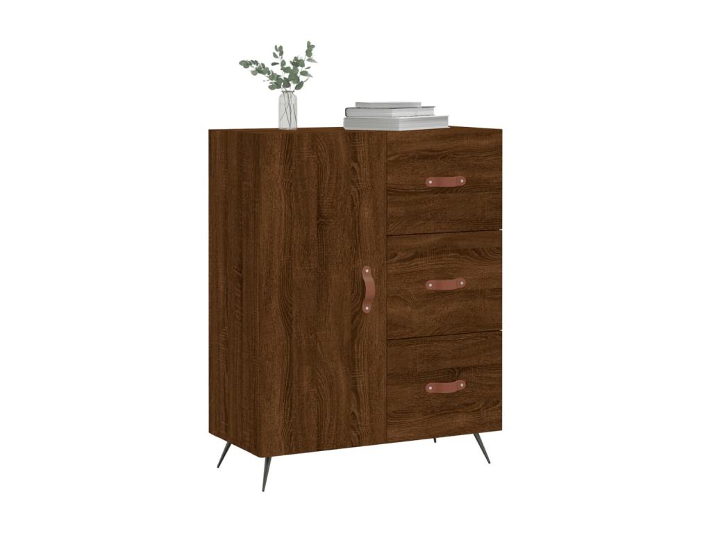 Brown oak sideboard 69.5x34x90 cm engineered wood ZHJA87358