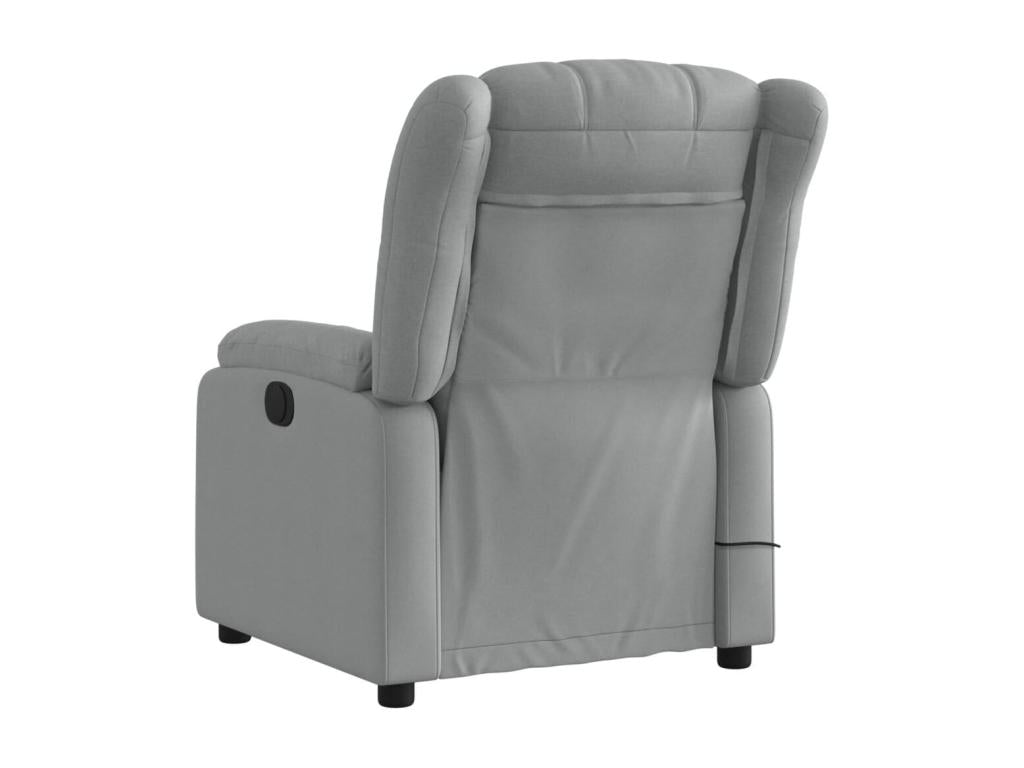 Light grey fabric electric reclining massage chair NCOL17928