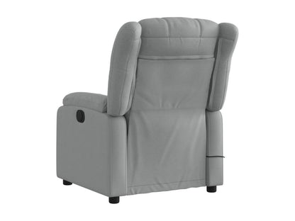 Light grey fabric electric reclining massage chair NCOL17928
