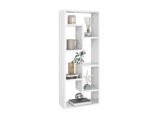 Glossy white wall shelf 36x16x90 KDNU62591