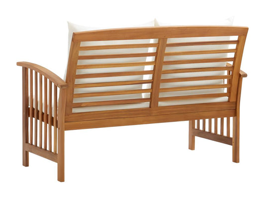 Ventoriq THDS05431 Garden Bench with Cushions, 119 cm, Solid Wood