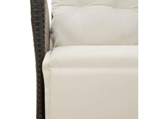 5-Piece Garden Dining Set with Cushions, Black Wicker Resin XTXL63585