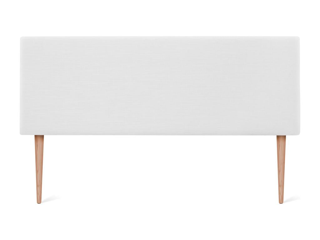 Ventoriq Smooth Natural Linen Headboard 160x105cm with Legs for 150/160cm Beds - White KTNI04073