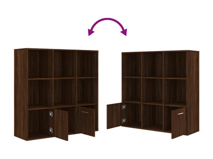 Bookcase, Brown Oak, 98x30x98 cm, EIPV14009