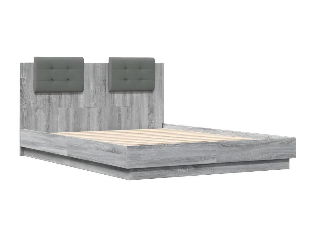 Bed frame without mattress Lumenao gray 135x190 cm KKZH07091