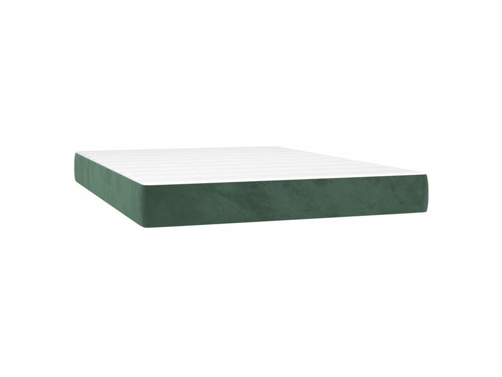 Ventoriq bed base with LED mattress, dark green, 140x200 TFTB33866