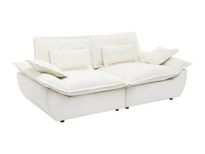 Ventoriq DMAQ65738 Ivory Mottled Fabric 3-Seater Sofa