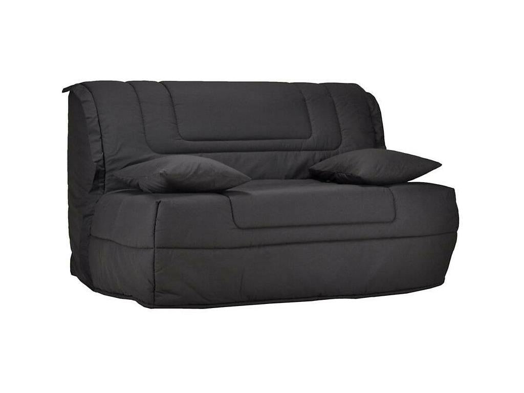 Ventoriq 12cm Fabric Sofa Bed with Mattress, 140x190cm, Bounty Style - Dark Grey - Storage Compartment XJCT86395