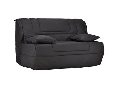 Ventoriq 12cm Fabric Sofa Bed with Mattress, 140x190cm, Bounty Style - Dark Grey - Storage Compartment XJCT86395