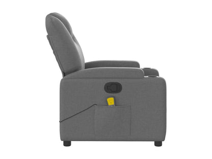 Dark Grey Reclining Massage Chair, Fabric DHID27634