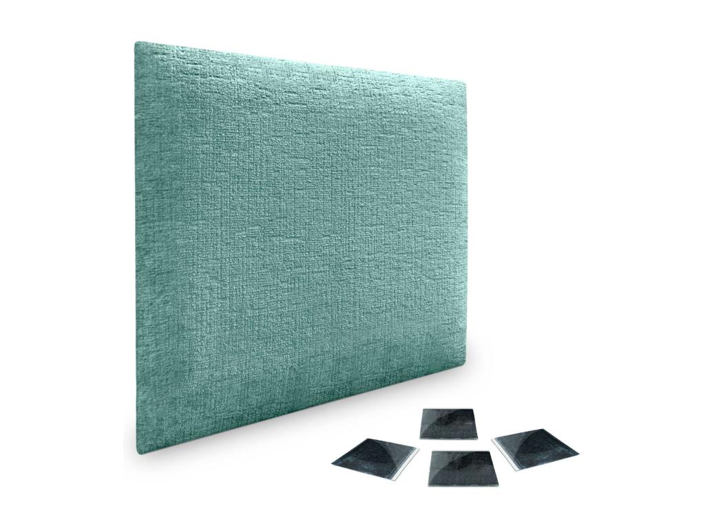 Ventoriq Pack of 1 Self-Adhesive Acoustic Wall Panels in Eco-Friendly Wool with Shock Absorbing Protection, Aqua Green, 60x60 cm x1 LRWO37181