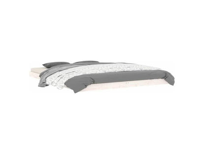 White bed frame 150x200 extra large solid pine wood VPQP27004