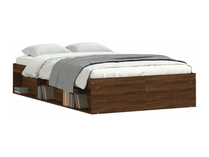 Brown oak bed frame 120x200 cm YUZH58731