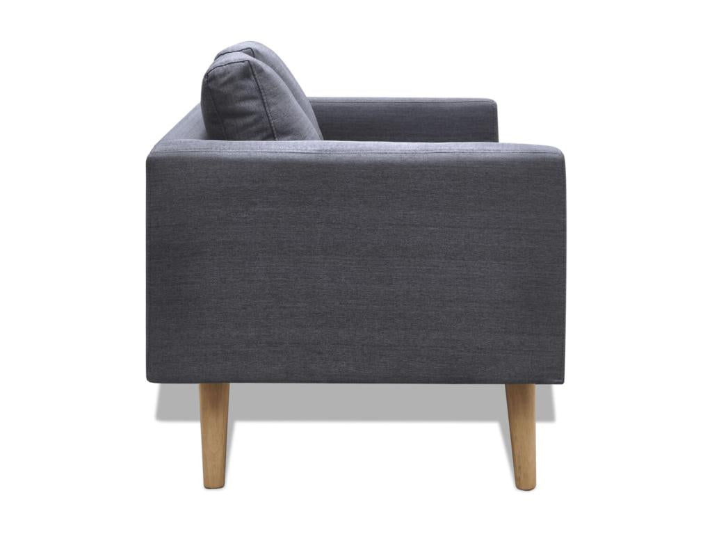 2-seater sofa in grey fabric, 116x70x73 cm, 02 0020185 WTSG29553