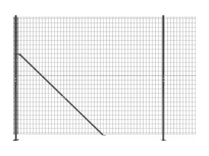 Metal mesh fence with anthracite flange 2.2x10 m SCKR47575