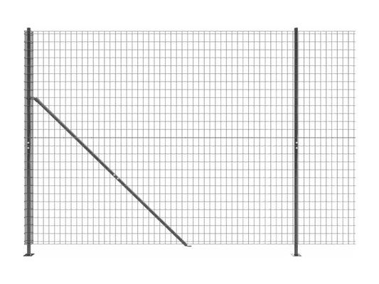 Metal mesh fence with anthracite flange 2.2x10 m SCKR47575