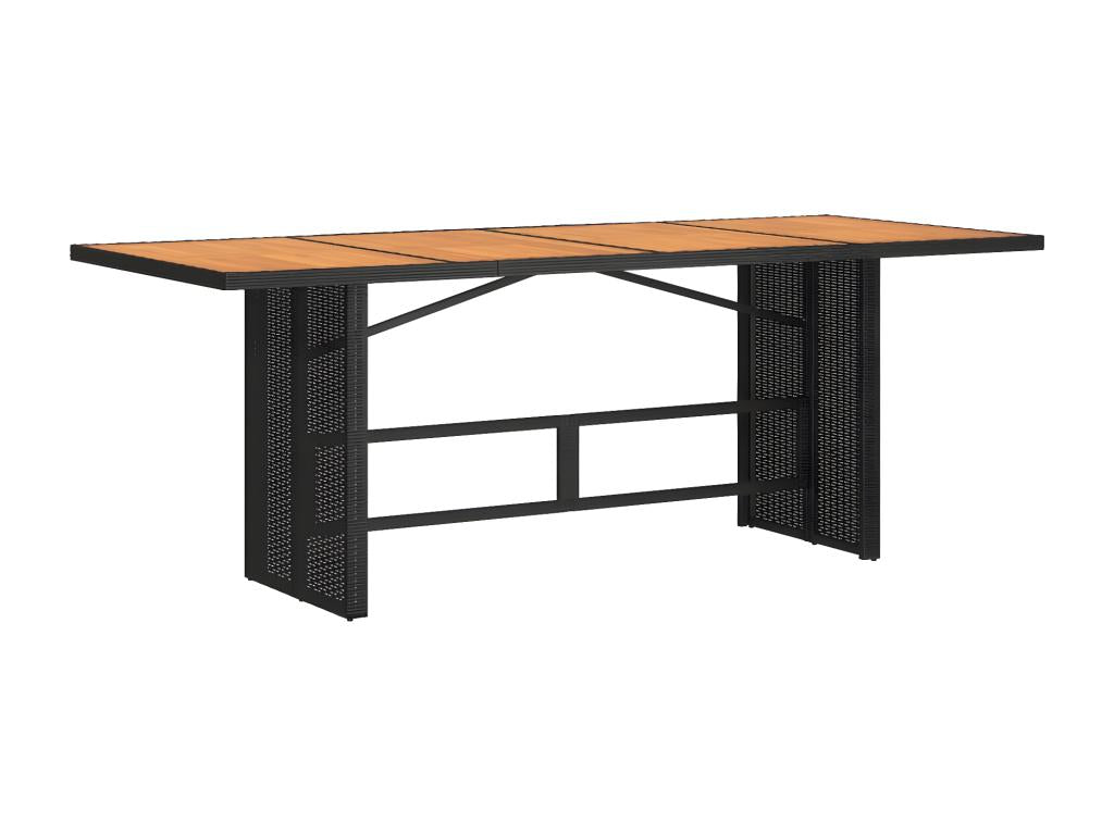 9-piece garden dining set with black resin wicker cushions JWUH64403