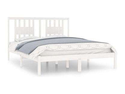 White bed frame, solid pine wood, 160x200 cm, UDUI72078