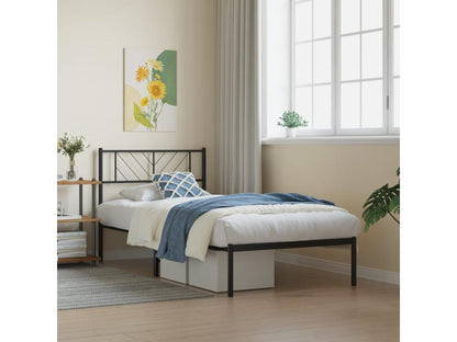 Metal bed frame with black headboard 90x200 CJDY53504