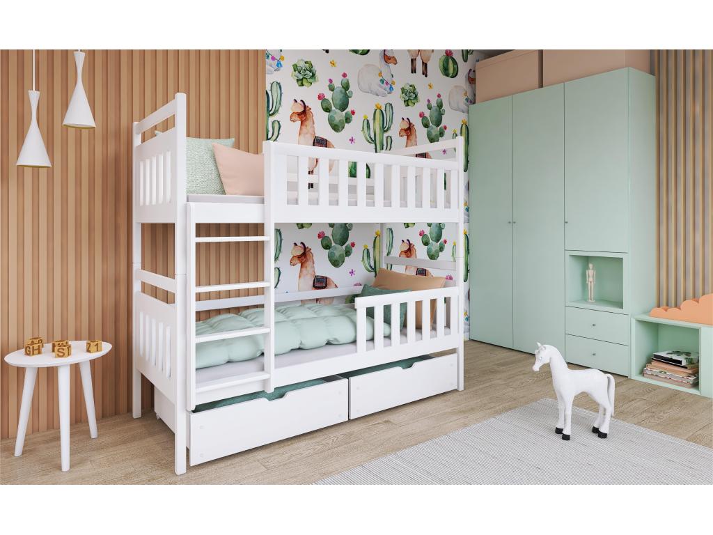 Ventoriq BB014 Bunk Beds 80x190 cm White CKZW01155