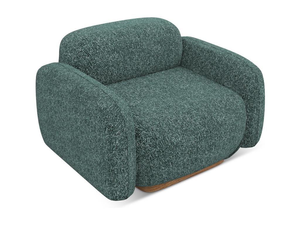 Textured fabric armchair - jeans - Ventoriq ELHD14447
