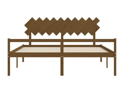 Bed for elderly person without mattress 200x200 cm solid wood GQNP63960