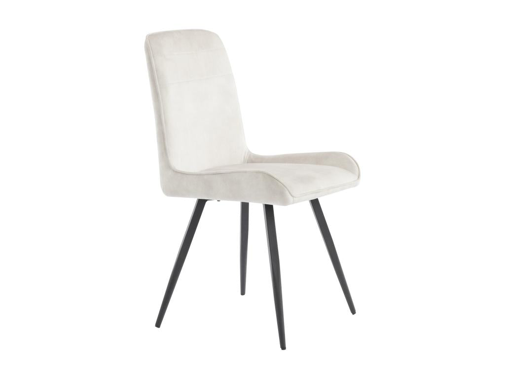 Ergonomic beige dining chairs - metal legs d42cm×h88cm LTNQ59548