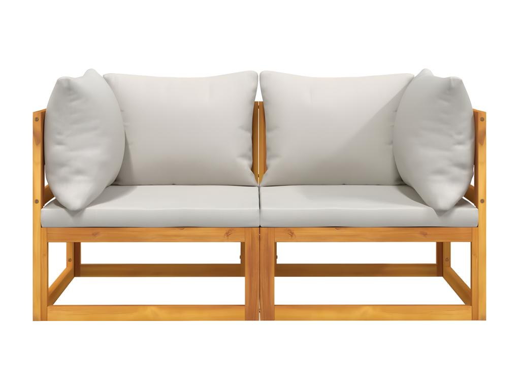 Ventoriq NEZK04018 2-piece sectional corner sofas with light grey cushions