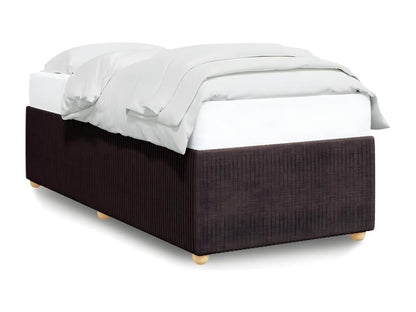 Dark Brown Bed Frame 90x190 cm Fabric FLAP04789