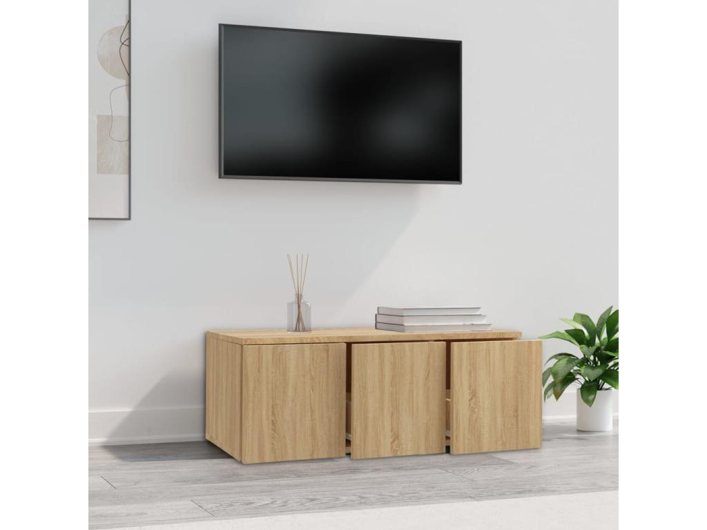 Ventoriq Oak TV Stand 80x34x30 cm Engineered Wood ZEGC31745